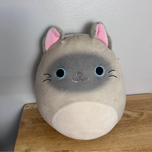 Squishmallows Gray and Pink Cat Plush - Picture 2 of 3